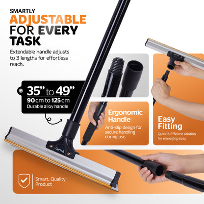 Carpet Brush and Dog Hair Remover with an Adjustable Long Handle 